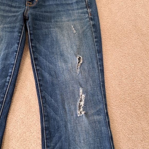 American Eagle Jeans Women's 8 Blue Slim Boot Distressed Denim - Picture 6 of 13